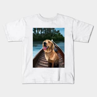 Golden Retriever Livin' the Life` Kids T-Shirt